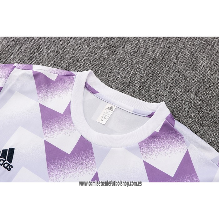 Chandal del Real Madrid 22-23 Manga Corta Blanco y Purpura